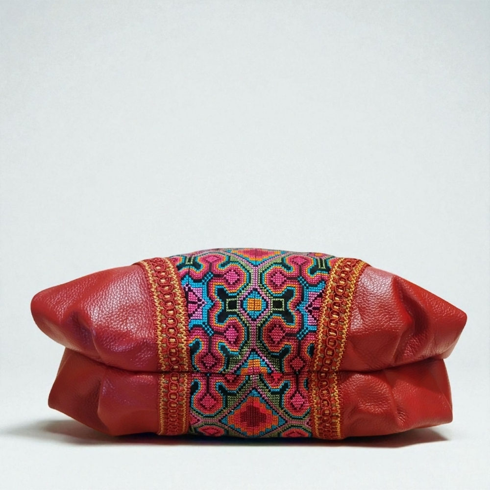 Vintage Sharif 90s Multicolor Global Tapestry Hobo - Picture 7 of 10